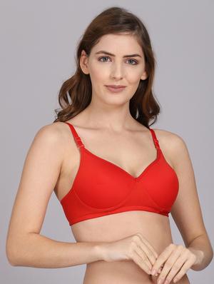 red solid t-shirt bra - 18310073 - Standard Image - 3