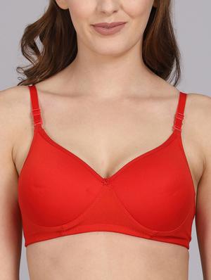 red solid t-shirt bra - 18310073 - Standard Image - 6