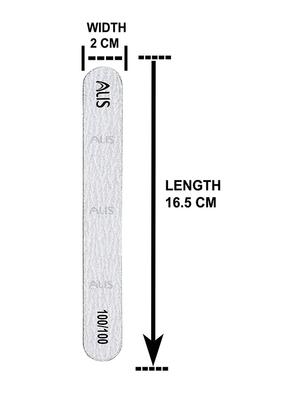 alis nail filer double sided for nail shaper nail file grey straight pack of 6 (grey straight nail file 6 pcs) - 18310216 - Standard Image - 4