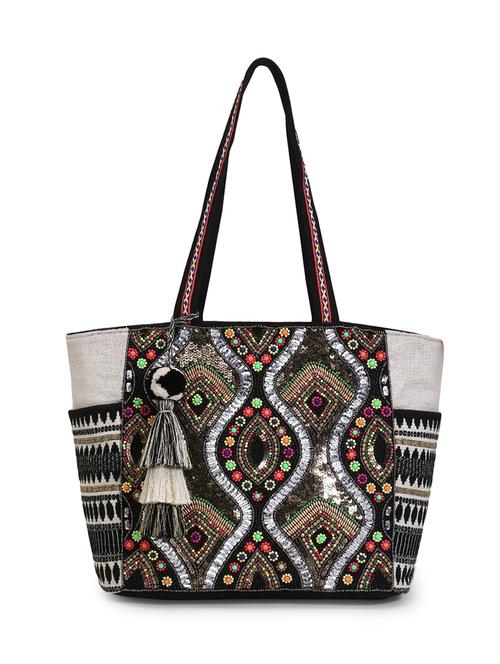 white embellished regular tote bag - 18310304 -  Standard Image - 0