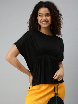 round neck striped top - 18310429 - Standard Image - 3