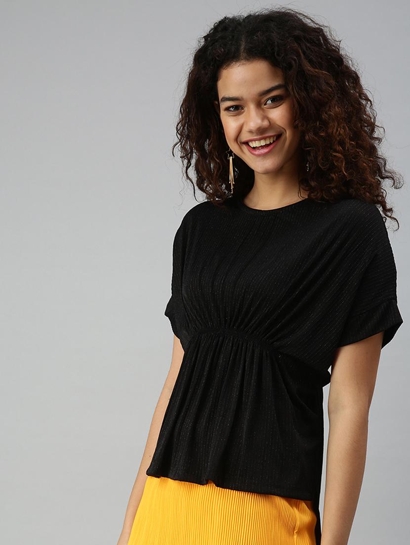 round neck striped top - 18310429 - Zoom Image - 2
