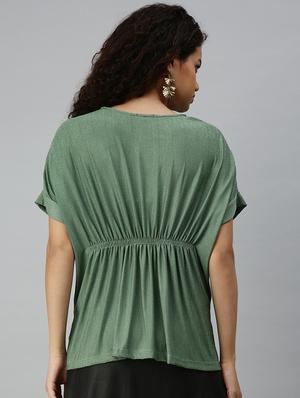 round neck printed top - 18310432 - Standard Image - 4