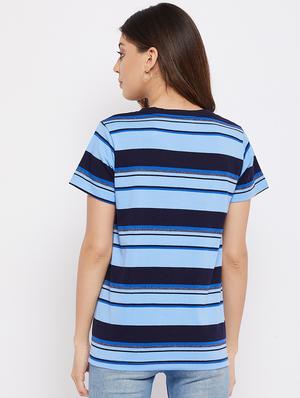 round neck striped tee - 18310908 - Standard Image - 4