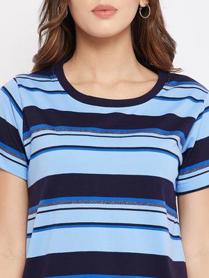 round neck striped tee - 18310908 - Standard Image - 6