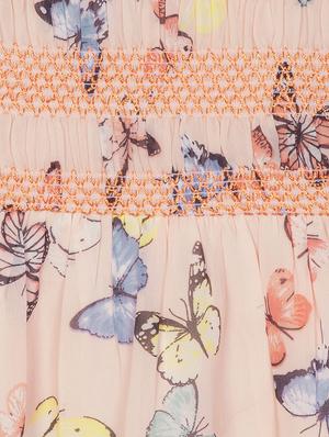 peach printed frock - 18311372 - Standard Image - 3