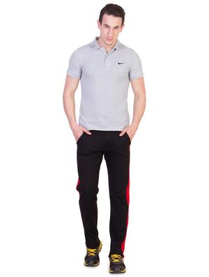 black solid full length track pant - 18311384 - Standard Image - 4