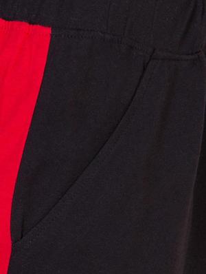 black solid full length track pant - 18311384 - Standard Image - 5
