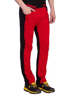 red color-blocked full length track pant - 18311388 - Standard Image - 2