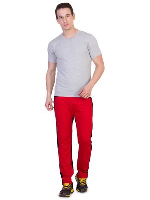 red color-blocked full length track pant - 18311388 - Standard Image - 4