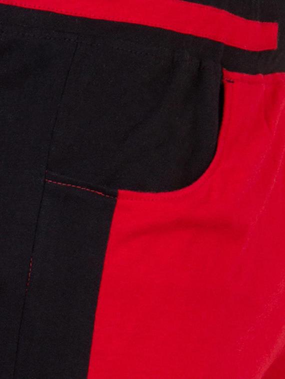 red color-blocked full length track pant - 18311388 - Zoom Image - 5