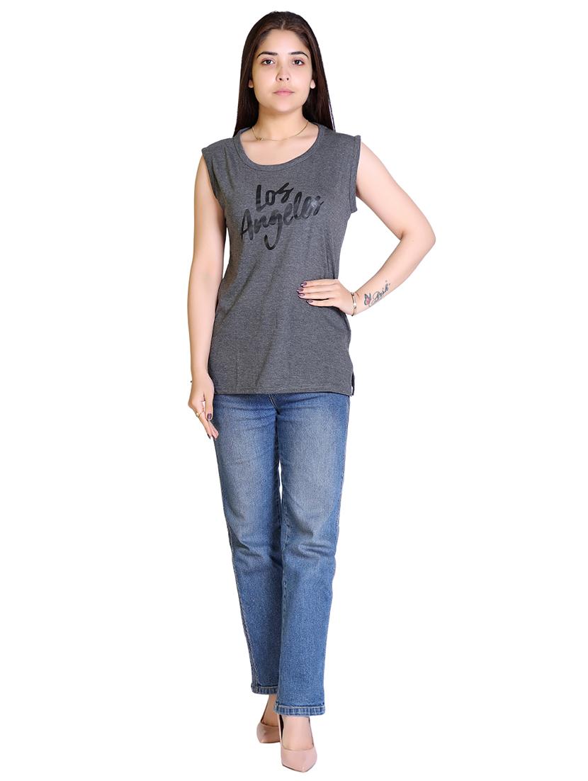 printed sleeveless regular top - 18311954 - Zoom Image - 4
