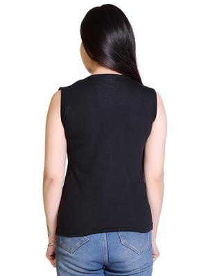 printed sleeveless regular top - 18311969 - Standard Image - 3