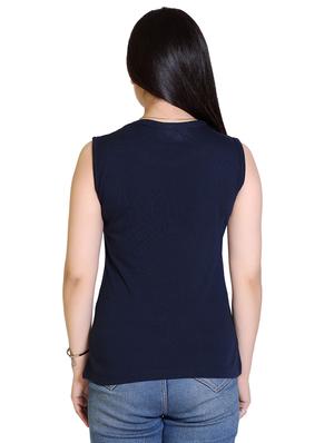 printed sleeveless regular top - 18311980 - Standard Image - 3