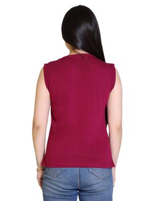 printed sleeveless regular top - 18311986 - Standard Image - 3