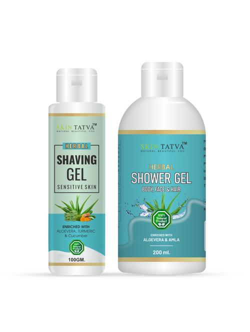 skin tatva herbal shower gel & herbal shaving gel combo - 18312104 - Standard Image - 1
