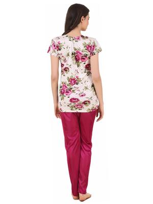 shirt collar printed nightwear pajama set - 18312128 - Standard Image - 3