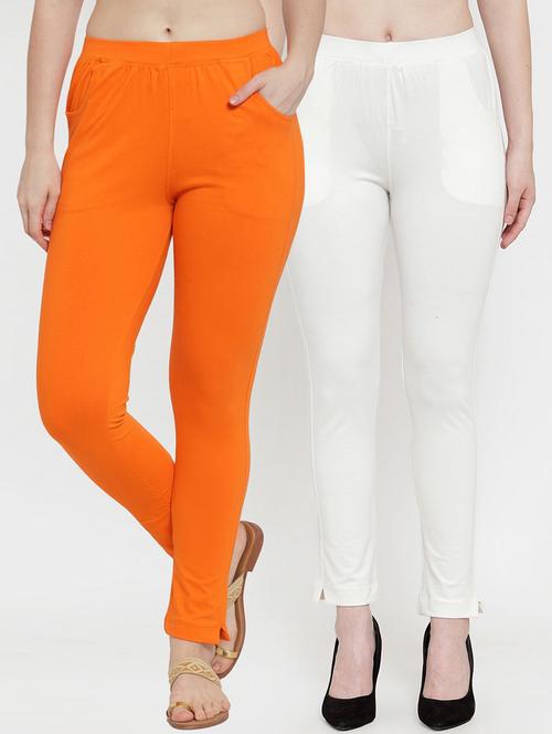 set of 2 multi colored solid legging - 18312505 - Standard Image - 1