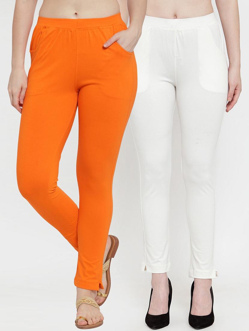 set of 2 multi colored solid legging - 18312505 - Zoom Image - 1
