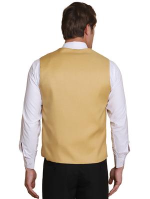 gold solid waist coat - 18312961 - Standard Image - 3