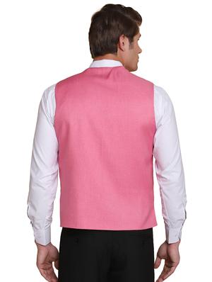 pink solid waist coat - 18312962 - Standard Image - 3