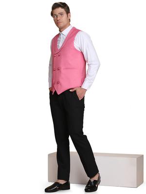 pink solid waist coat - 18312962 - Standard Image - 4