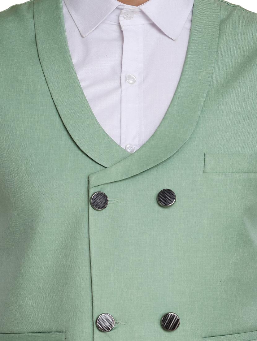 green solid waist coat - 18312966 - Zoom Image - 5