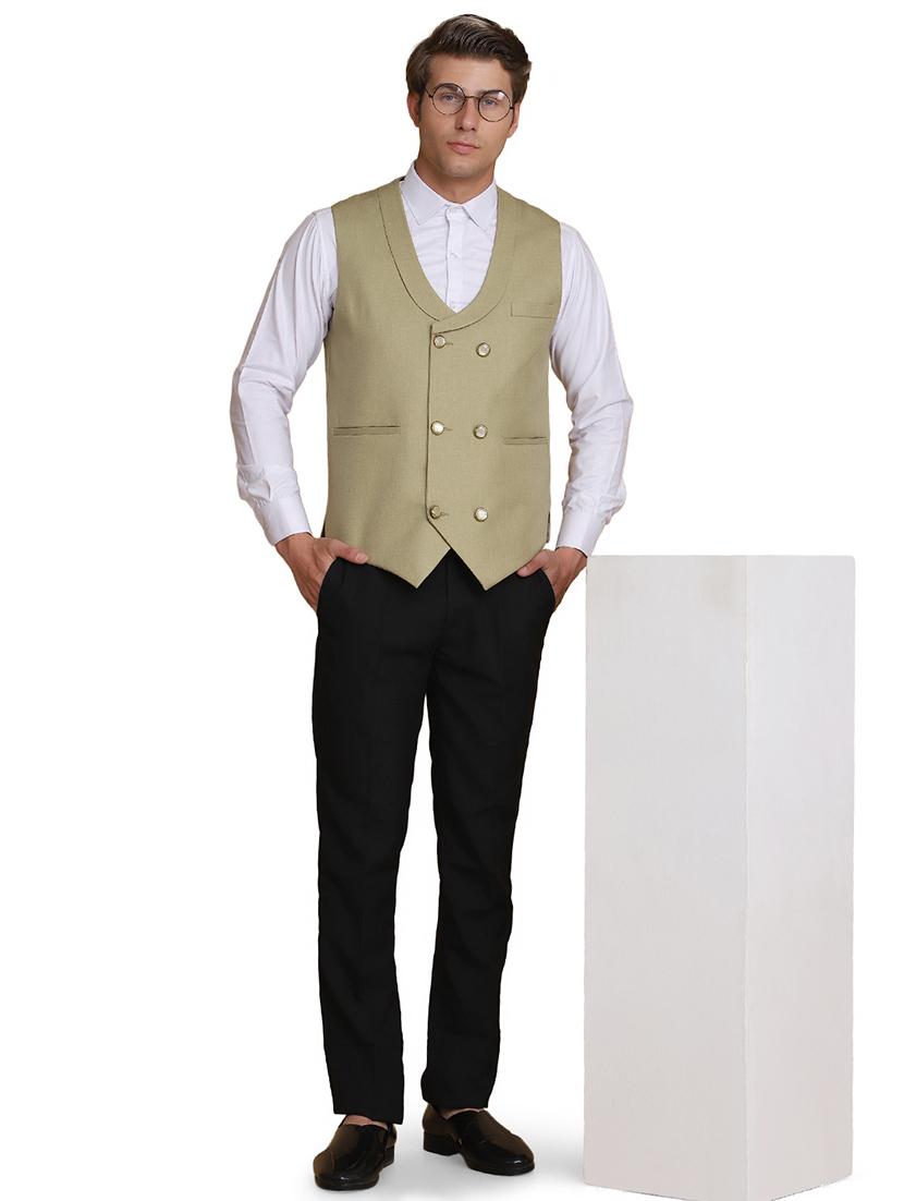 green solid waist coat - 18312968 - Zoom Image - 4
