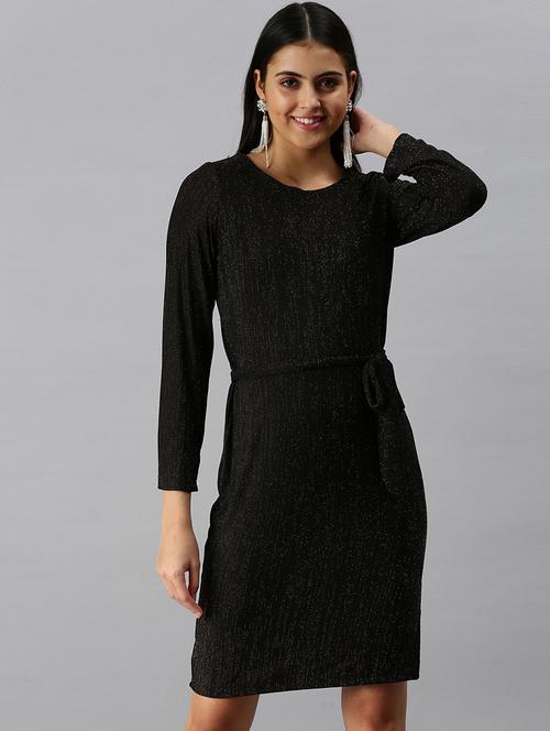 tie front printed sheath dress - 18313188 - Standard Image - 1
