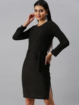tie front printed sheath dress - 18313188 - Standard Image - 2