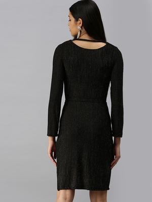 tie front printed sheath dress - 18313188 - Standard Image - 3