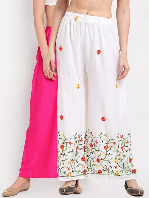 pack of 2 mid rise flared palazzo - 18313666 - Standard Image - 1