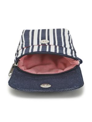 navy blue striped sling bag - 18313836 - Standard Image - 3