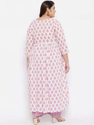 white cotton kurta palazzo set - 18315208 - Standard Image - 3