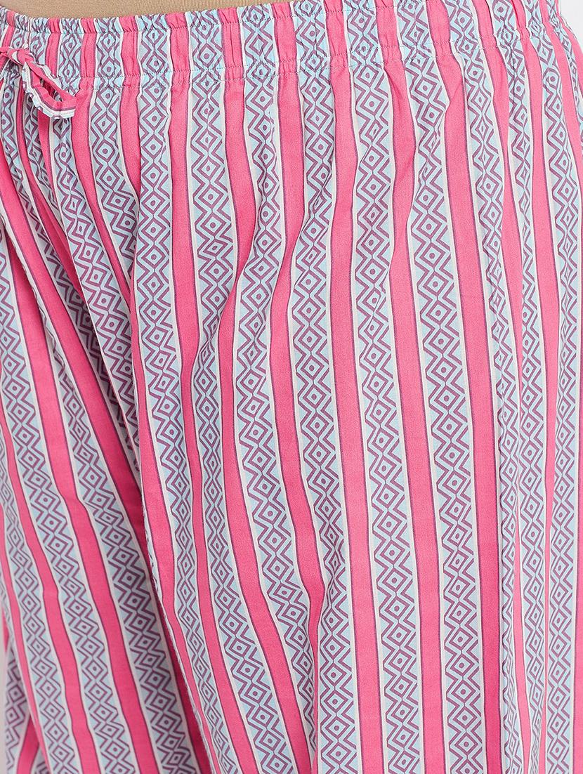 white cotton kurta palazzo set - 18315208 - Zoom Image - 4