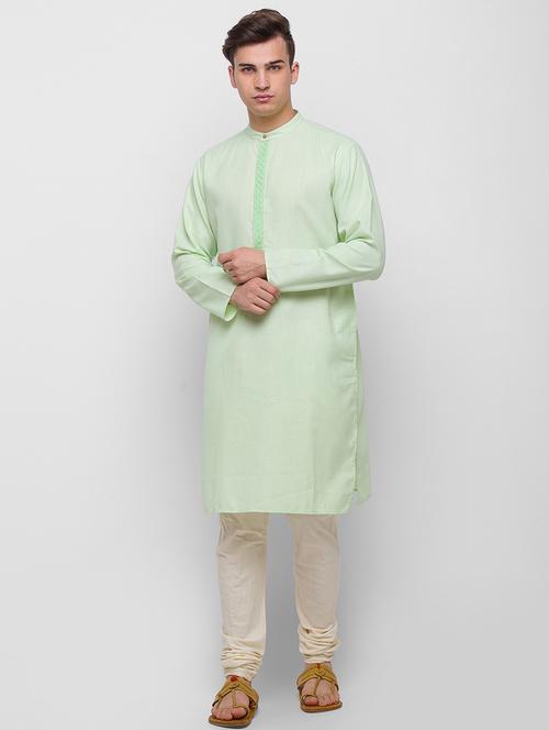 green solid medium kurta - 18315442 - Standard Image - 1