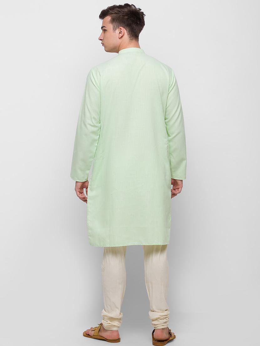 green solid medium kurta - 18315442 - Zoom Image - 3