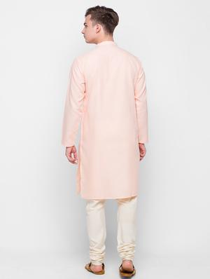 pink solid medium kurta - 18315443 - Standard Image - 3
