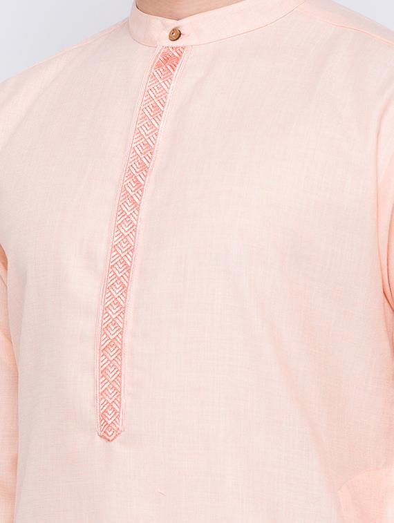 pink solid medium kurta - 18315443 - Zoom Image - 4