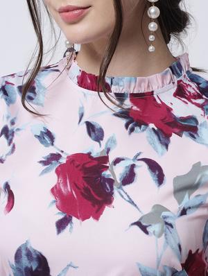 round neck floral a-line dress - 18315611 - Standard Image - 6