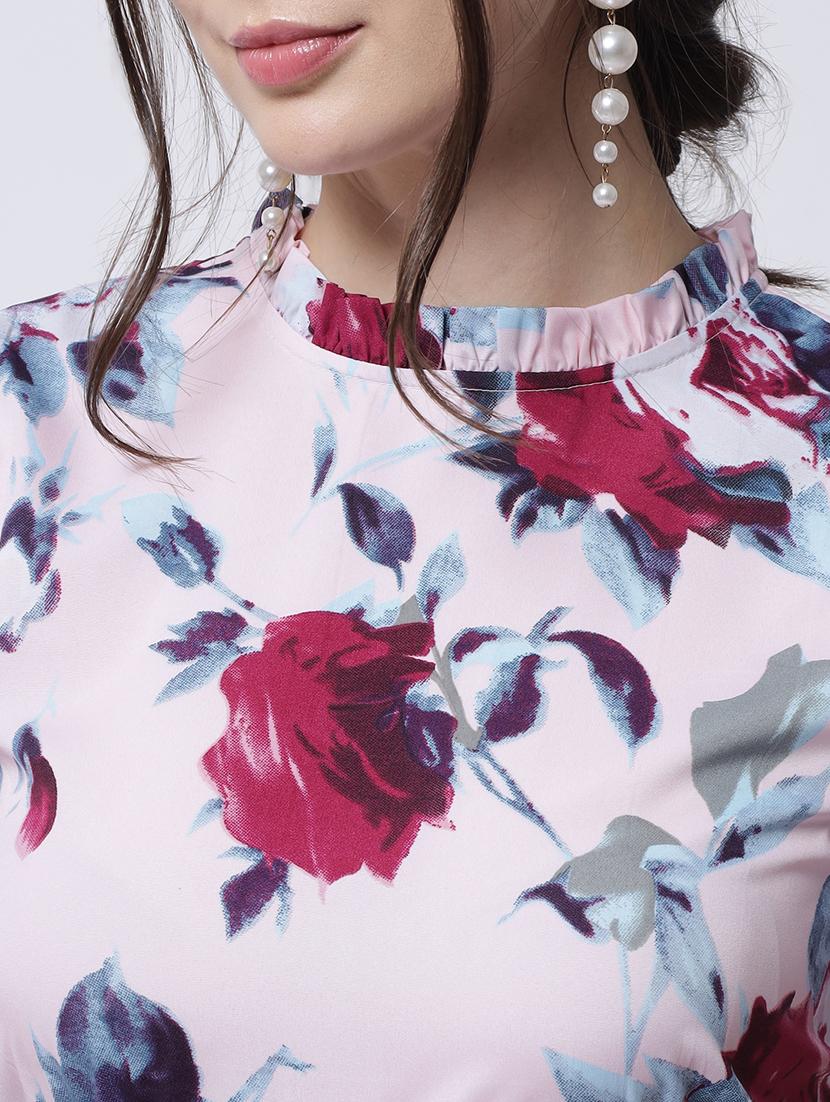 round neck floral a-line dress - 18315611 - Zoom Image - 6