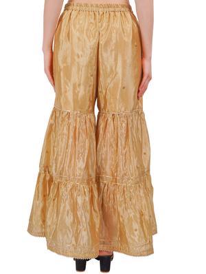 gold silk blend sharara - 18315695 - Standard Image - 4