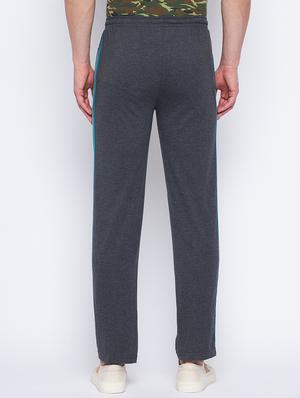 grey solid full length track pant - 18316252 - Standard Image - 3