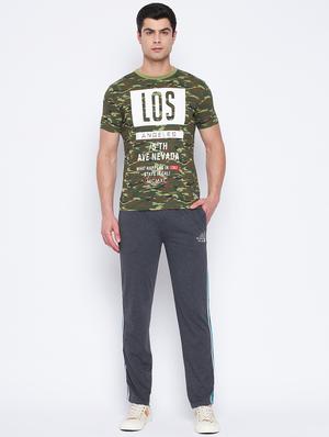 grey solid full length track pant - 18316252 - Standard Image - 4