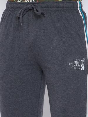 grey solid full length track pant - 18316252 - Standard Image - 5