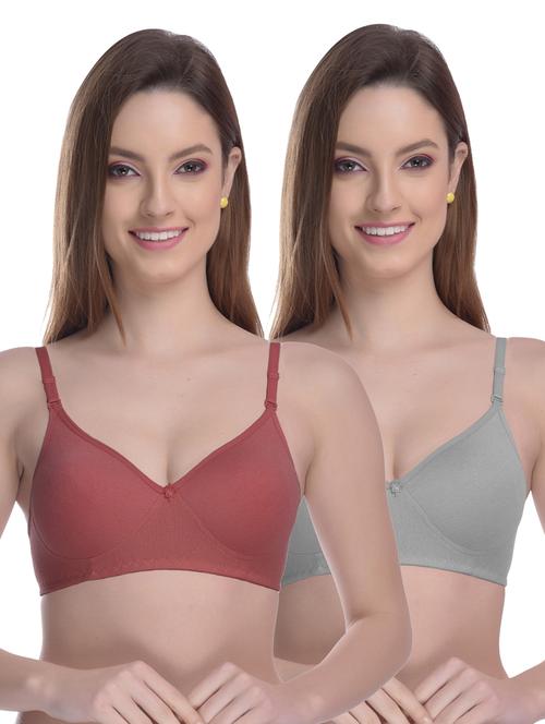 set of 2 pcs solid t-shirt bra - 18316565 - Standard Image - 1