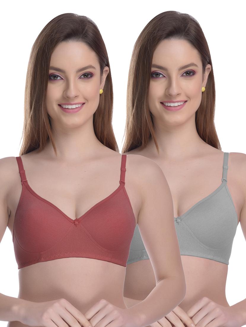 set of 2 pcs solid t-shirt bra - 18316565 - Zoom Image - 1