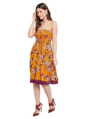 smocked floral off shoulder dress - 18316640 - Standard Image - 2