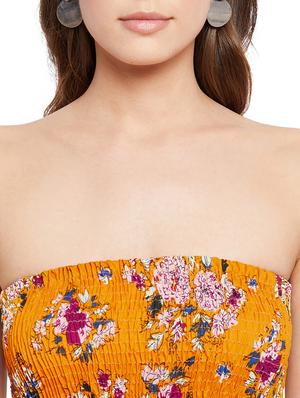 smocked floral off shoulder dress - 18316640 - Standard Image - 4