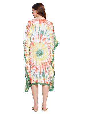 v-neck tie & dye kaftan dress - 18316642 - Standard Image - 3